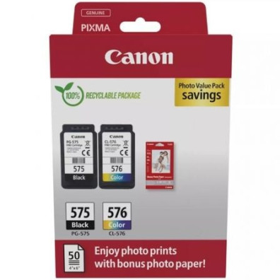 Cartucho de Tinta Original Canon PG-575 + CL-576 Preto Multipack