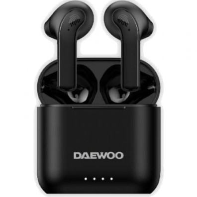 Auriculares Bluetooth Daewoo DW2020 com caixa de carga e autonomia de 5 horas - Pretos