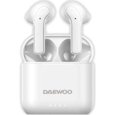 Auriculares Bluetooth Daewoo DW2021 com caixa de carga/ Autonomia 5h - Brancos