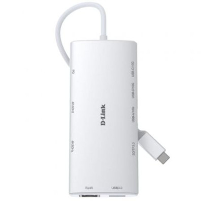 Acesso D-Link DUP-A01: Docking USB Tipo-C com 2xHDMI 4K, 1xRJ45 e Leitor de Cartões