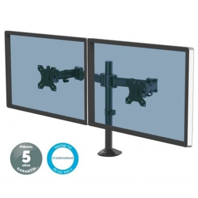 Suporte de Mesa para 2 Monitores Fellowes 8502601 - até 8kg