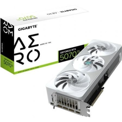 Cartão Gráfico Gigabyte GeForce RTX 5070 Ti AERO OC - Desempenho Avançado em Jogos - 16GB GDDR7