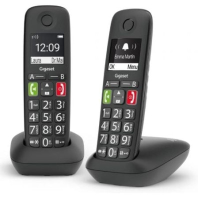 Telefone Inalámbrico Gigaset E290/ Pack DUO - Preto
