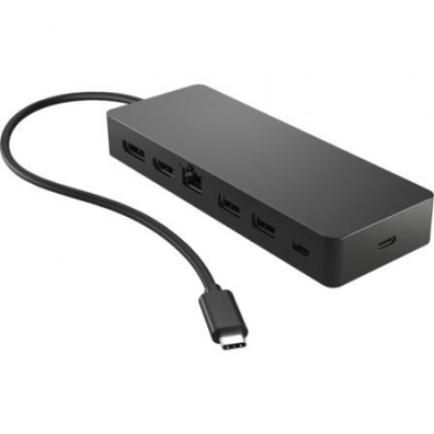 Docking USB Tipo-C HP - Conexões: 1xUSB Tipo-C, 2xUSB, 1xHDMI 4K, 1xDisplayPort, 1xRJ45