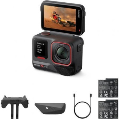Câmera Digital Desportiva Insta360 Ace Pro 2 - Pack com 2 Baterias - Resolução 8K - Ângulo de visão 180o