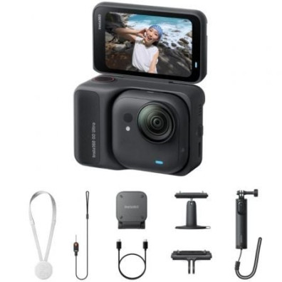 Câmera Digital Desportiva Insta360 GO Ultra Pack 4K, Criador com Ângulo de Visão 360o