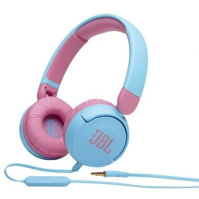 HEADSET JBL JR310-BL/PK BT 5.2 LIGEROS PLEAGBLES JACK 3.5mm COLOR AZUL E ROSA - Azules e Rosas