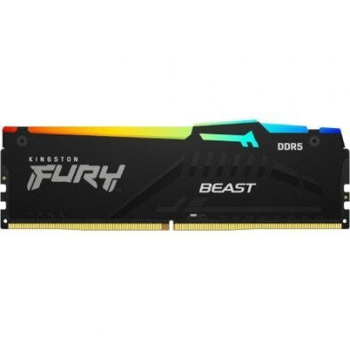 Memória RAM 16GB Kingston FURY Beast RGB DDR5 6000MHz 1.35V CL36