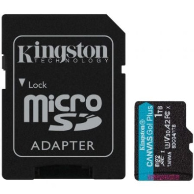Cartão de Memória Kingston 1TB microSD XC CANVAS Go! Plus com Adaptador - Classe 10