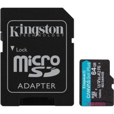 MEMORIA SD MICRO-SDXC 64GB gene 4 200mb/s V30+ ADAPTADOR CANVAS-GO PLUS SDCG4/64GB - 200MBs