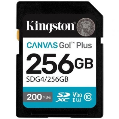 Cartão de Memória Kingston CANVAS Go! Plus 256GB SD XC Classe 10