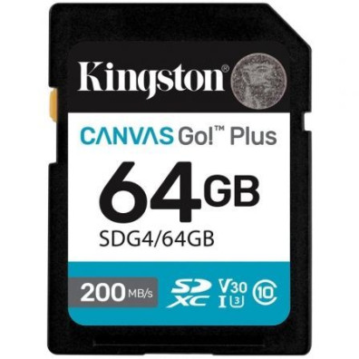 Cartão de Memória Kingston CANVAS Go! Plus 64GB SD Classe 10 XC