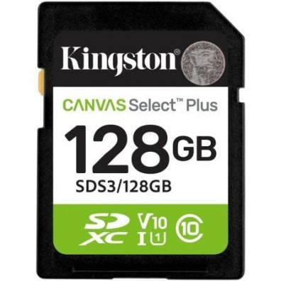 Cartão de Memória Kingston CANVAS Select Plus 128GB SD Classe 10 XC