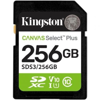 Cartão de Memória Kingston CANVAS Select Plus 256GB SD XC/ Classe 10