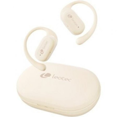 Auriculares Deportivo Bluetooth Leotec Open Air Zenith Sport com caixa de carga/ Autonomia 6.5h - Beige