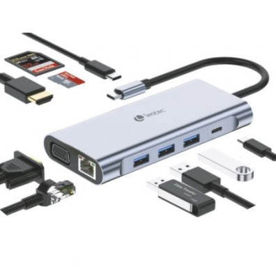 Docking USB Tipo-C Leotec LEDS01 - Conectividade Versátil e Eficiente