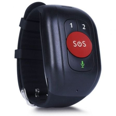 PULSERA PARA ANCIANOS COM SOS 4G GPS LOCALIZADOR ROJO LEOTEC - Roja e Negra