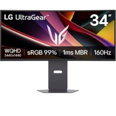 Monitor Gaming Curvo Ultrapanorámico LG UltraGear 34G600A-B 34" WQHD Multimedia 5ms 160Hz VA Regulable em Altura