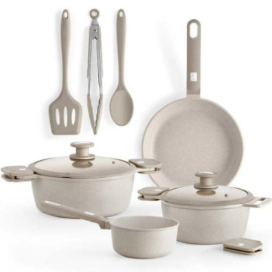Pack de Cozinha Monix Denmark: Alumínio Fundido, Cazo Ø16cm, Sartén Ø24cm, Cacerolas Ø20-24cm