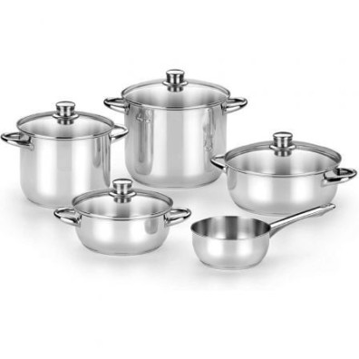 Pack Bateria de Cozinha Monix Optima2 M450001/ Cazo Ø16cm/ Ollas Ø20 - 24cm/ Cacerolas Ø20 - 24cm/ Aço Inoxidable