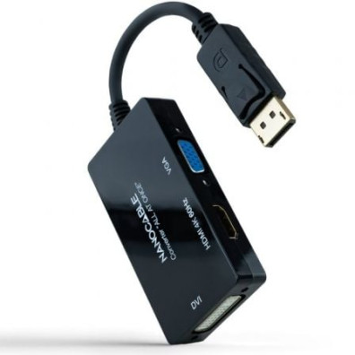 Cabo DisplayPort Nanocable HDMI DVI-D VGA Hembra 20cm - Nanocable 10.16.3301-ALL