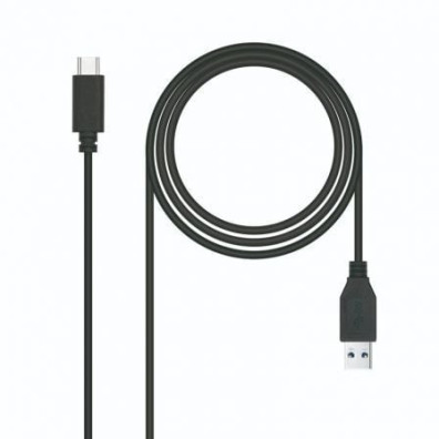 CABLE USB 3.1 GEN2 10Gbps 3A TIPO USB-C A USB-A 1.5 M NEGRO NANOCABLE - Preto