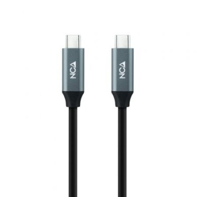Tipo-C Macho a Tipo-C Macho - Cabo USB 3.2 Nanocable | Até 100W, 20Gbps, 2m