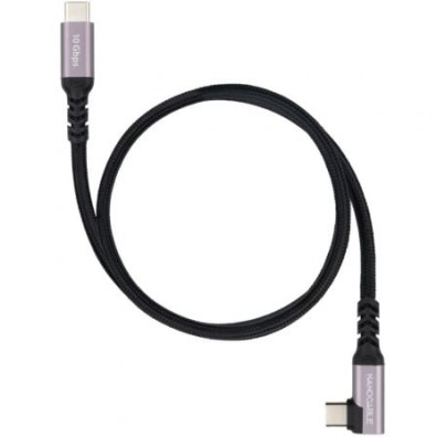 Cabo USB Tipo-C Acodado Nanocable - 3m / USB-C Macho a USB-C Macho / Até 100W / 10Gbps