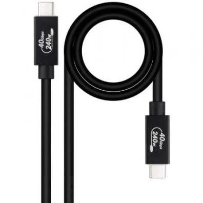 Cabo USB 4.0 Nanocable 10.01.5002/ USB Tipo-C Macho - USB Tipo-C Macho/ Até 240W/ 40Gbps/ 1.8m