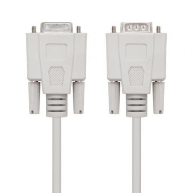 Cabo Série NULL Modem Nanocable 10.14.0502/ DB9 Macho - DB9 Hembra/ 1.8m - Beige