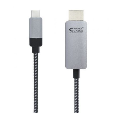 Cabo Conversor Nanocable USB Tipo-C Macho a HDMI Macho - 1.8m