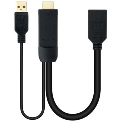 Cabo Conversor HDMI a DisplayPort Nanocable - Macho HDMI a Hembra DisplayPort, 20cm