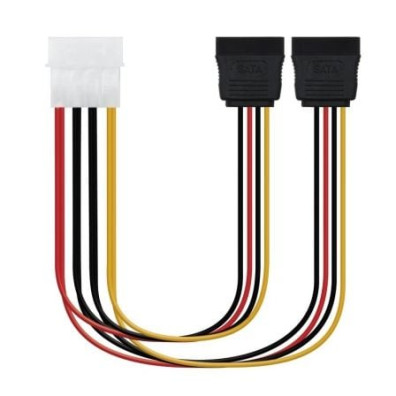 Cabo Duplicador de Alimentação Nanocable Molex Macho - 2x SATA Hembra 10.19.0101