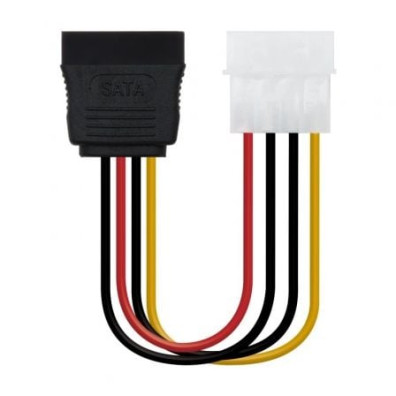 Cabo de Alimentação SATA Nanocable - Molex Macho a SATA Hembra