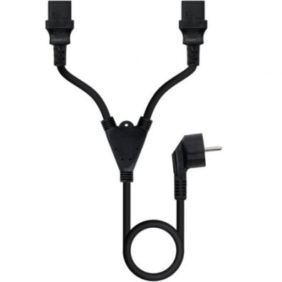 Cabo de Alimentação Nanocable Schuko Macho - 2 x C13 Hembra/ 3m