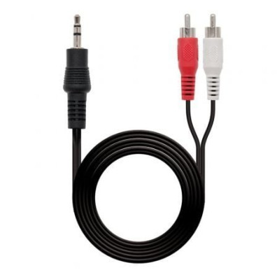 Cabo Estéreo Nanocable 10m Jack 3.5 Macho - 2x RCA Macho