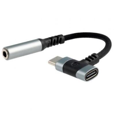 Cabo Conversor Audio Nanocable 10.24.1207/ USB Tipo-C Macho - Jack 3.5/ USB Tipo-C Hembra/ 10cm