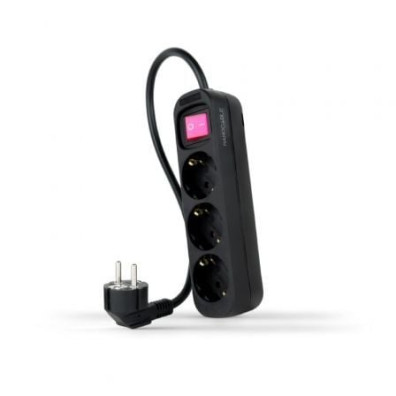 Regleta Nanocable com Interruptor - 3 Tomas de Corriente - Cabo 1.4m