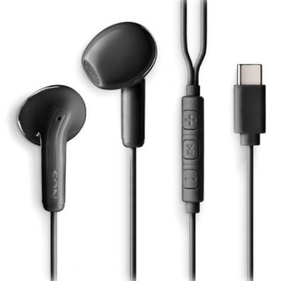AURICULAR INTRAUDITIVO USB-C NGS CROSS GLIDE MICROFONO CABLE 1.2M COLOR NEGRO - Pretos