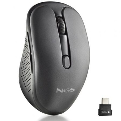 Rato Inalámbrico NGS Evo Jot - Silencioso - Bateria Recargable - 1600 DPI