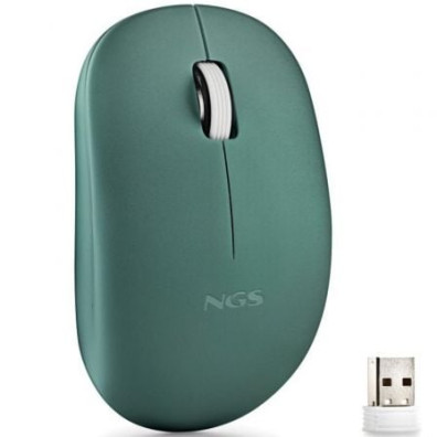 MOUSE NGS WIRELESS FOG PRO VERDE 1000DPI 2 BOTONES NANO RECEPTOR 2.4GHZ - Até 1000 DPI