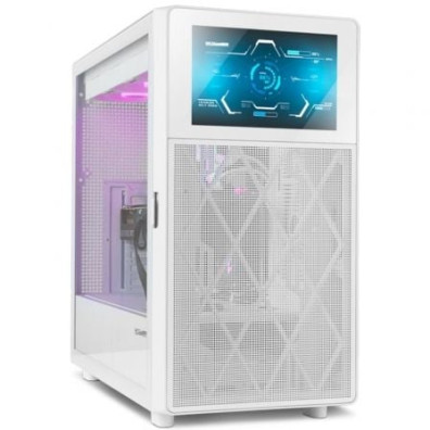 Caixa Gaming NOX Hummer BIOS Branca com Tela LCD de 8 polegadas - Branca