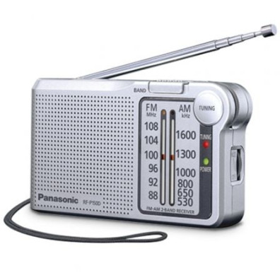RADIO ANALOGICA COM ALTAVOZ PANASONIC RF-P150DEG-S AM/FM SINTONIZADOR ANALOGICO COLOR PLATA - Plateada
