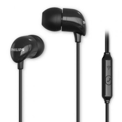 Auriculares Intrauditivos Philips TAE1126BK com Micrófono e Jack 3.5