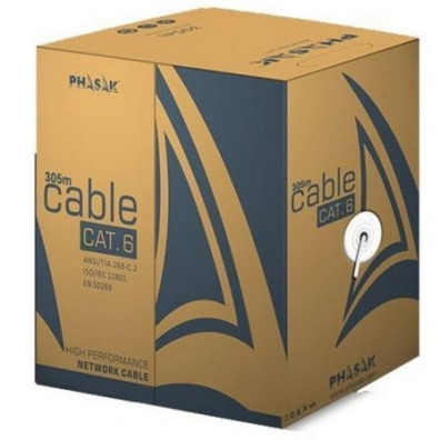Bobina de Cabo de Rede Cat.6 Phasak PHR 6302 UTP - 305 m