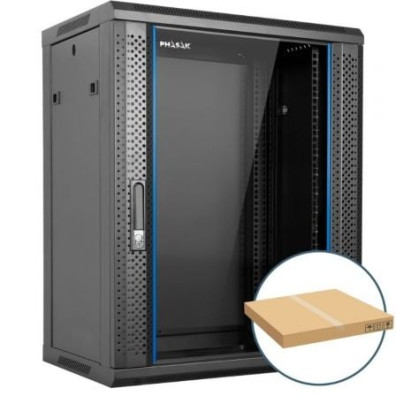 Armario Rack Mural Desmontado Phasak PHO 2216D/ 19" - Protege equipamentos de conectividade