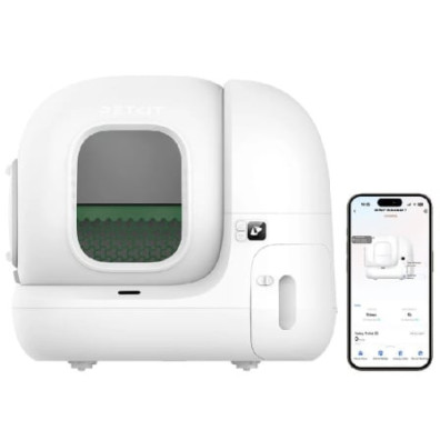 Arenero Automático PETKIT Pura Max 2 Premium Kit com tecnologia xSecure e Controle APP - Branco Mate