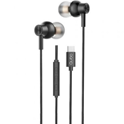 Auriculares Intrauditivos Qubo AU-300C com Micrófono e USB Tipo-C