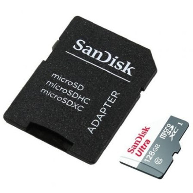 SanDisk Ultra UHS-I 128 GB Classe 10 Gris / Branco - s