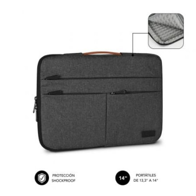 Base Subblim Air Padding 360 Sleeve para Portátils até 14" - Cinzento Escuro